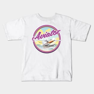 Aviator travel logo Kids T-Shirt